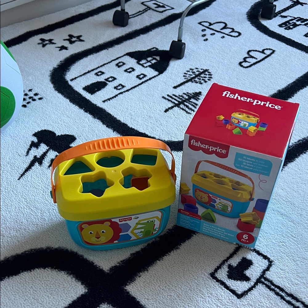 Gently Used Fisher-Price Shape Sorter Bucket - Yellow, Blue & Orange